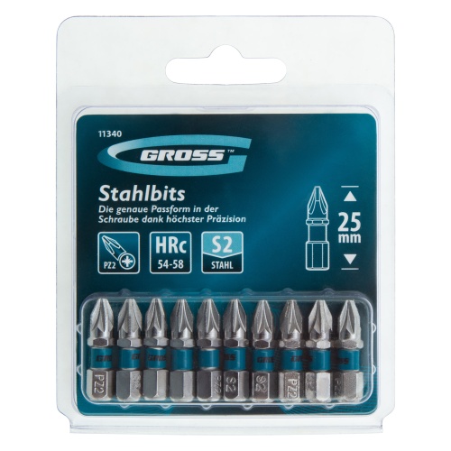 Бита РZ2 х 25, сталь S2, 10 шт. Gross купить в Москве с доставкой по всей России | ProtosMarket.ru