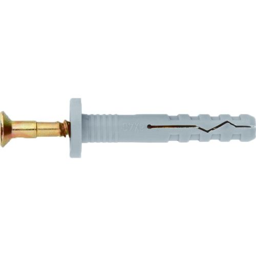 Дюбель-гвоздь полипропиленовый с цилиндрическим бортиком 6 х 80 мм, 100 шт Сибртех купить в Москве с доставкой по всей России | ProtosMarket.ru