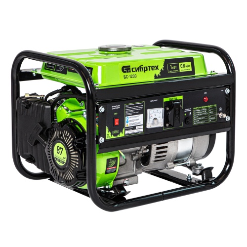 Генератор бензиновый БС-1200, 1 кВт, 230 В, четырехтактный, 5.5 л, ручной стартер Сибртех купить в Москве с доставкой по всей России | ProtosMarket.ru