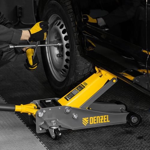 Домкрат гидравлический подкатной, 3 т, 125-470 мм, быстрый подъем, проф. Denzel купить в Москве с доставкой по всей России | ProtosMarket.ru