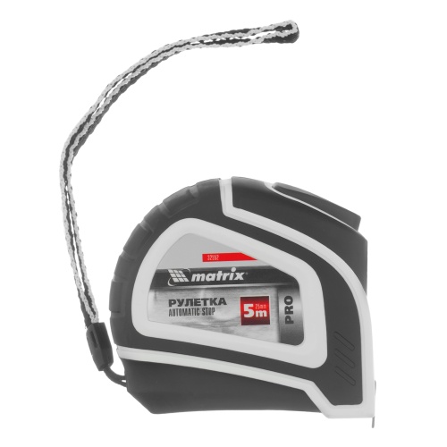 Рулетка Autostop,5 м х 25 мм,двухкомпонентный корпус,автоматическая фиксация,Pro Matrix купить в Москве с доставкой по всей России | ProtosMarket.ru