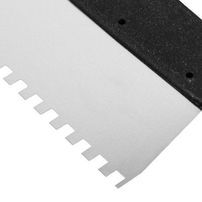 Шпатель из нержавеющей стали, 250 мм, зуб 6 х 6 мм, пластмассовая ручка Sparta купить в Москве с доставкой по всей России | ProtosMarket.ru