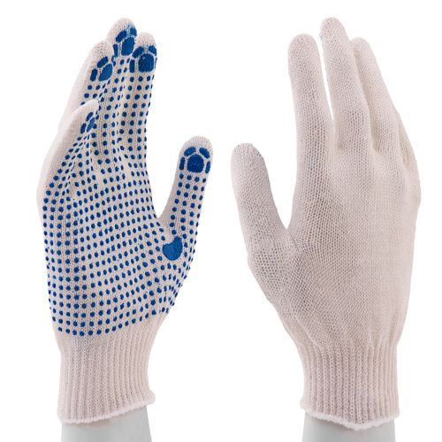 Перчатки х/б, ПВХ покрытие, "Точка", 10 класс купить в Москве с доставкой по всей России | ProtosMarket.ru