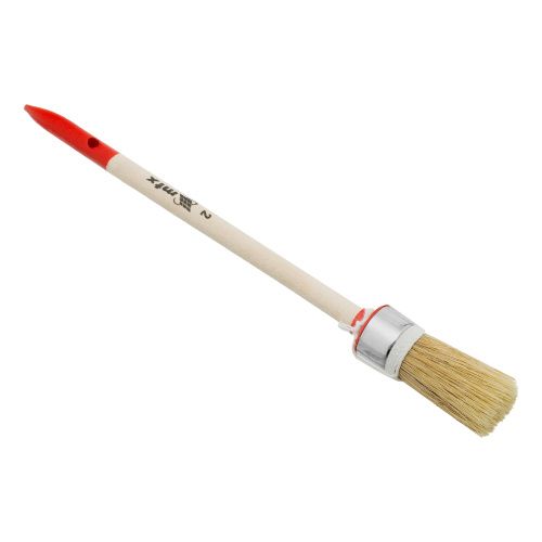 Кисть круглая, Профи №2 (20 мм) натуральная щетина, деревянная ручка MTX купить в Москве с доставкой по всей России | ProtosMarket.ru