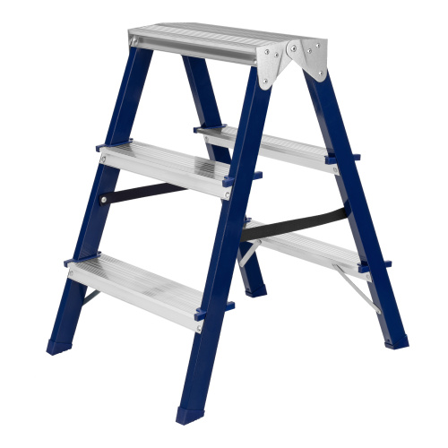 Стремянка двусторонняя 3 ступени, стальная, Сибртех купить в Москве с доставкой по всей России | ProtosMarket.ru