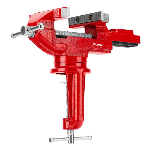 Тиски слесарные, 80 мм, настольные, поворотные, c наковальней MTX купить в Москве с доставкой по всей России | ProtosMarket.ru