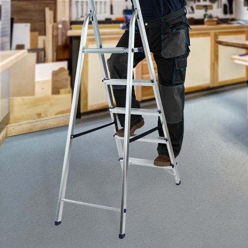 Стремянка усиленная, 5 ступеней, алюминиевая, MTX купить в Москве с доставкой по всей России | ProtosMarket.ru