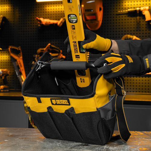 Переноска для инструмента, 260х240х300 мм, 22 кармана, наплечный ремень Denzel купить в Москве с доставкой по всей России | ProtosMarket.ru