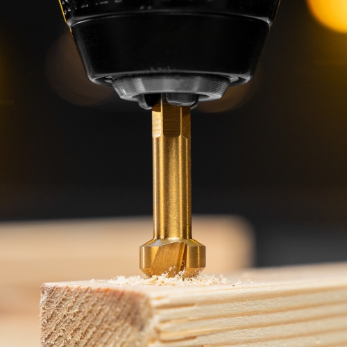 Набор зенковок, HSS, M3-M10, 6 шт, металл. кейс // Denzel купить в Москве с доставкой по всей России | ProtosMarket.ru