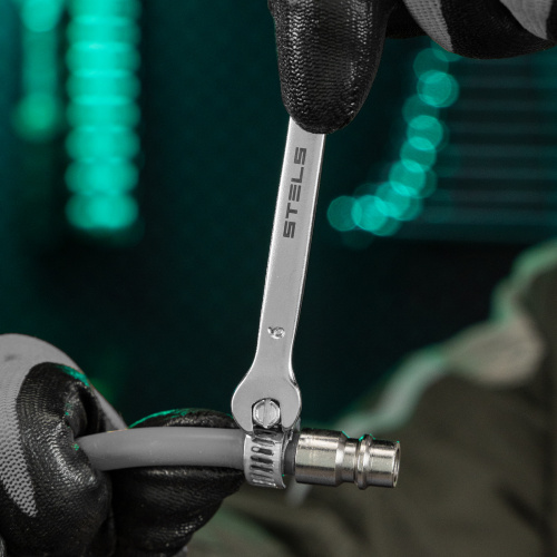 Ключ комбинированный, 6 мм, CrV, матовый хром Stels купить в Москве с доставкой по всей России | ProtosMarket.ru