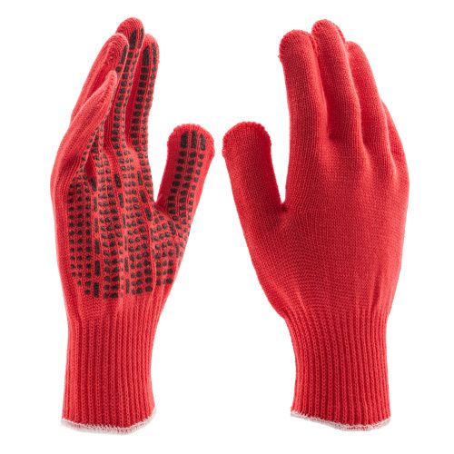 Перчатки трикотажные, акрил, ПВХ гель, "Протектор", коралл, оверлок Сибртех купить в Москве с доставкой по всей России | ProtosMarket.ru
