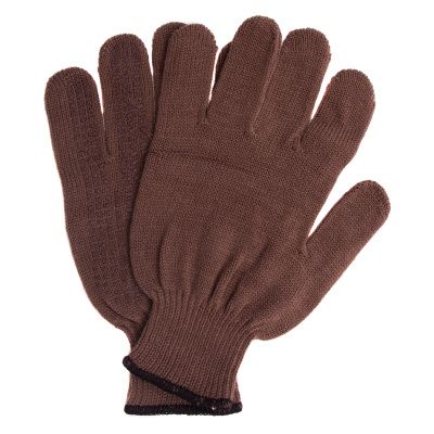 Перчатки трикотажные, акрил, ПВХ гель, "Протектор", коричневый, оверлок Сибртех купить в Москве с доставкой по всей России | ProtosMarket.ru
