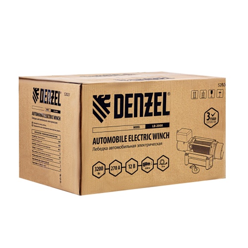 Лебедка автомобильная электрическая LB-2000, 2.2 т, 3.2 кВт, 12 В Denzel купить в Москве с доставкой по всей России | ProtosMarket.ru