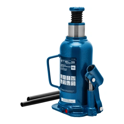 Домкрат гидравлический бутылочный, 16 т, h подъема 227-457 мм Stels