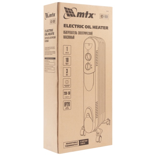 Масляный обогреватель MTX OCH-1000, 230 В, 1000 Вт // MTX купить в Москве с доставкой по всей России | ProtosMarket.ru