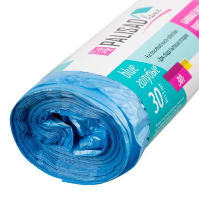 Пакеты для мусора 30 л x 30 шт. голубые, Home Palisad купить в Москве с доставкой по всей России | ProtosMarket.ru