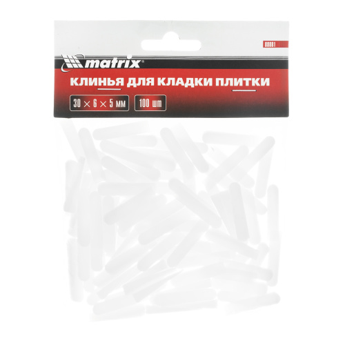 Клинья, 30 х 6 х 5мм, для кладки плитки, 100 шт Matrix купить в Москве с доставкой по всей России | ProtosMarket.ru