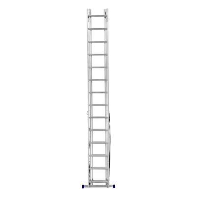 Лестница, 3 х 14 ступеней, алюминиевая, трехсекционная, Сибртех купить в Москве с доставкой по всей России | ProtosMarket.ru