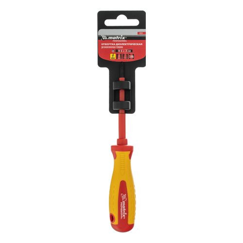 Отвертка Insulated, PH0 x 75 мм, CrMo, до 1000 В, двухкомпонентная рукоятка Matrix Professional купить в Москве с доставкой по всей России | ProtosMarket.ru