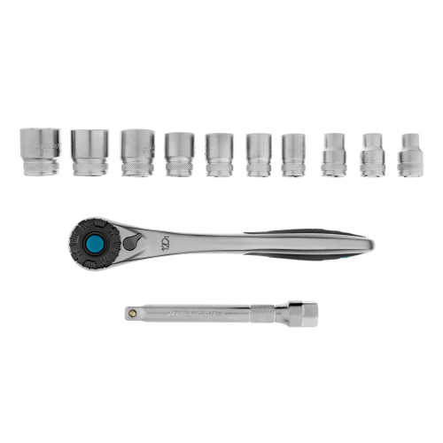 Набор торцевых головок, трещотка 120 зубьев, 3/8", CrV, 12 предметов Gross купить в Москве с доставкой по всей России | ProtosMarket.ru