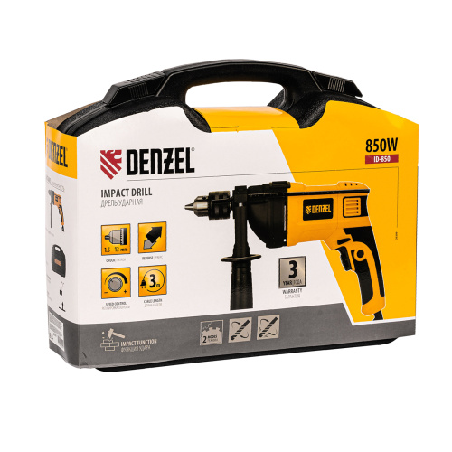 Дрель ударная ID-850, 850 Вт, 0-3000 об/мин, 48000 уд/мин Denzel купить в Москве с доставкой по всей России | ProtosMarket.ru
