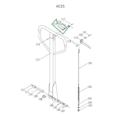 Пластина рычага управления режимом работы для гидравлических тележек JC20 купить в Москве с доставкой по всей России | ProtosMarket.ru