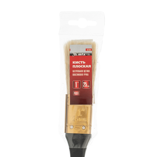 Кисть плоская "Профи" 1", натуральная щетина, пластмассовая ручка MTX купить в Москве с доставкой по всей России | ProtosMarket.ru