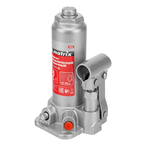 Домкрат гидравлический бутылочный, 2 т, высота подъема 181-345 мм, в пластиковый кейсе Matrix купить в Москве с доставкой по всей России | ProtosMarket.ru