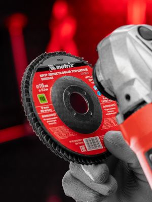 Круг лепестковый торцевой, P 80, 115 х 22.2 мм Matrix купить в Москве с доставкой по всей России | ProtosMarket.ru