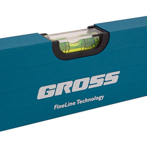 Уровень алюминиевый, 400 мм, усиленный с ударопрочными заглушками, 3 глазка Gross купить в Москве с доставкой по всей России | ProtosMarket.ru