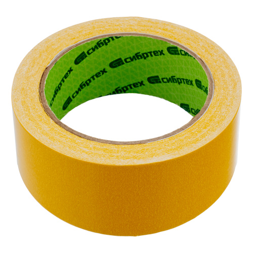 Лента клейкая двусторонняя, 50 мм х 10 м, на полипропиленовой основе Сибртех купить в Москве с доставкой по всей России | ProtosMarket.ru