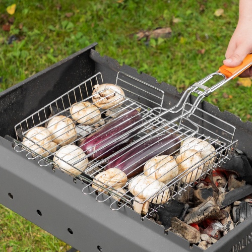 Решетка гриль 260 х 320 х 65 мм. объемная хромированная Camping Palisad купить в Москве с доставкой по всей России | ProtosMarket.ru