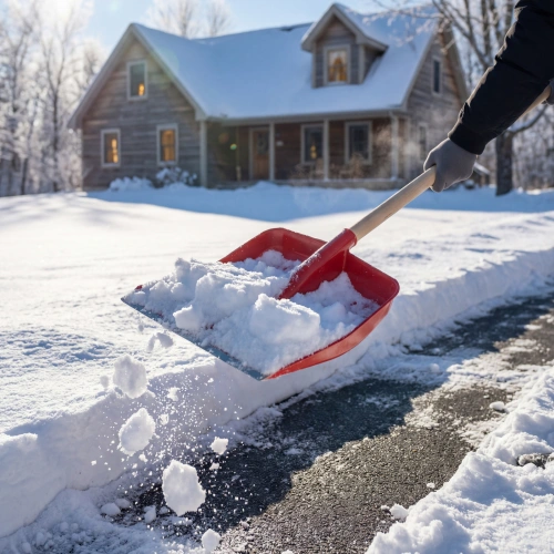 Лопата для уборки снега пластиковая, красная, 420 х 425 мм, без черенка, Сибртех купить в Москве с доставкой по всей России | ProtosMarket.ru