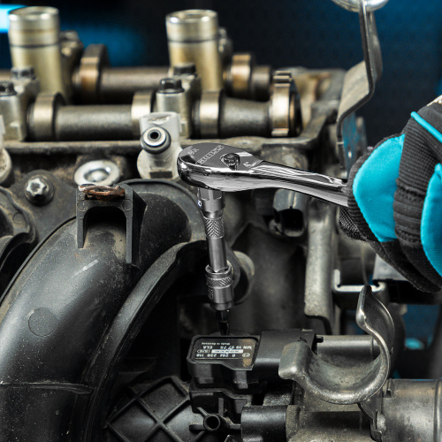 Ключ-трещотка 1/4", CrV, 90 зубьев, усиленный, хром Gross купить в Москве с доставкой по всей России | ProtosMarket.ru