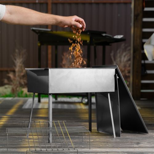 Коптильня двухъярусная 500 x 270 x 175 мм, 0.8 мм, с поддоном, на ножках, Camping Palisad купить в Москве с доставкой по всей России | ProtosMarket.ru