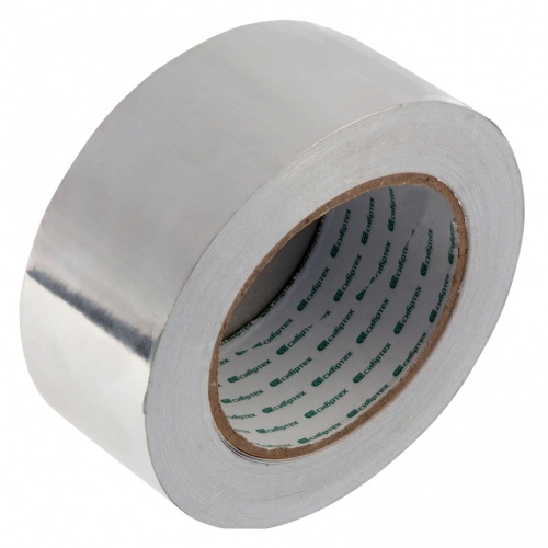 Лента клейкая алюминиевая, 50 мм х 40 м Сибртех купить в Москве с доставкой по всей России | ProtosMarket.ru