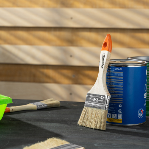 Кисть плоская Slimline 2.5" (63 мм) натуральная щетина, деревянная ручка Sparta купить в Москве с доставкой по всей России | ProtosMarket.ru