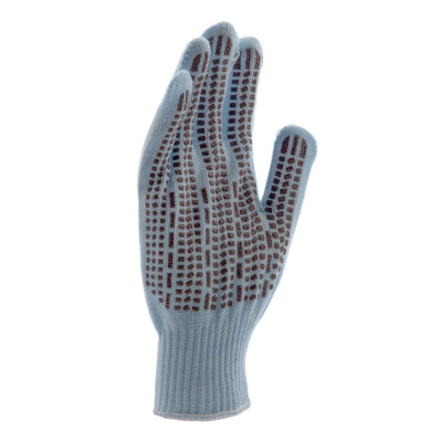 Перчатки трикотажные, акрил, ПВХ гель, "Протектор", цвет зенит, оверлок Сибртех купить в Москве с доставкой по всей России | ProtosMarket.ru
