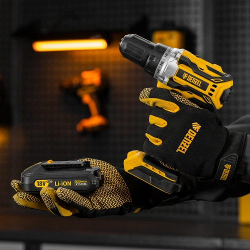 Дрель-шуруповерт аккумуляторная, бесщет. BLDL-18-0 Li-Ion, 18 В Denzel купить в Москве с доставкой по всей России | ProtosMarket.ru