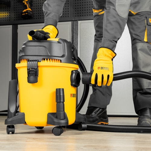 Пылесос строительный RVC20, 1400 Вт, бак 20 л, шланг 3 м, розетка с автосинхр. Denzel купить в Москве с доставкой по всей России | ProtosMarket.ru