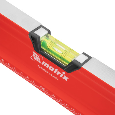 Уровень алюминиевый, магнит, фрезерованный, 3 глазка (1 зеркальный) двухкомпонентные рукоятки, 2000 мм Matrix купить в Москве с доставкой по всей России | ProtosMarket.ru