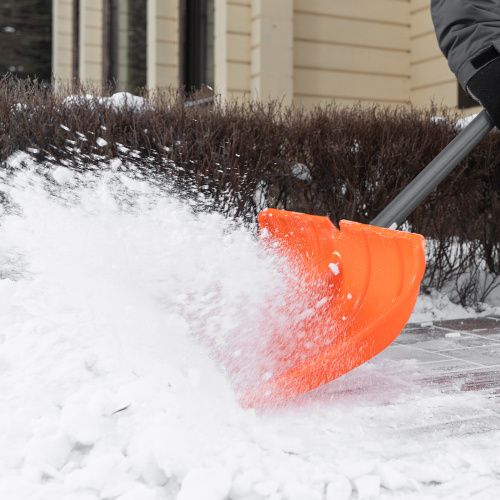 Лопата для уборки снега пластиковая, 490х370х1350 мм, стальной черенок, усиленная Сибртех купить в Москве с доставкой по всей России | ProtosMarket.ru
