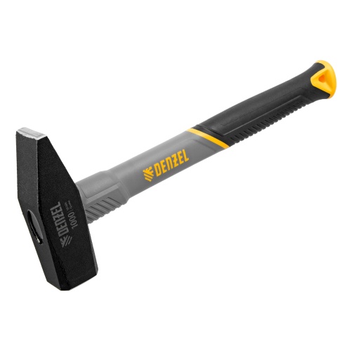 Молоток слесарный, 1000 г, кованый, фибергласовая рукоятка c TPR покрытием Denzel купить в Москве с доставкой по всей России | ProtosMarket.ru