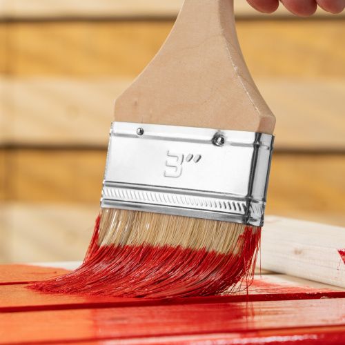 Кисть плоская "Стандарт" 3" (75 мм) натуральная щетина, деревянная ручка MTX купить в Москве с доставкой по всей России | ProtosMarket.ru