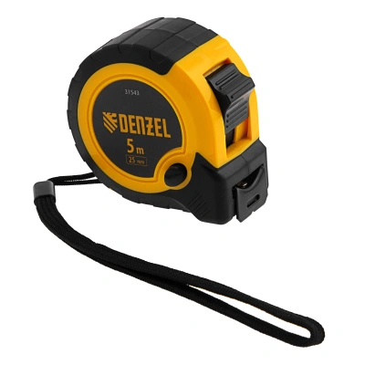 Рулетка 5м х 25мм, двухкомп. корпус, кнопка-пауза Denzel купить в Москве с доставкой по всей России | ProtosMarket.ru