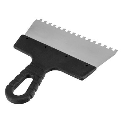 Шпатель из нержавеющей стали, 200 мм, зуб 6 х 6 мм, пластмассовая ручка Sparta купить в Москве с доставкой по всей России | ProtosMarket.ru