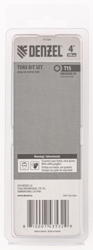 Бита T15x100 мм, 5 шт. Denzel купить в Москве с доставкой по всей России | ProtosMarket.ru