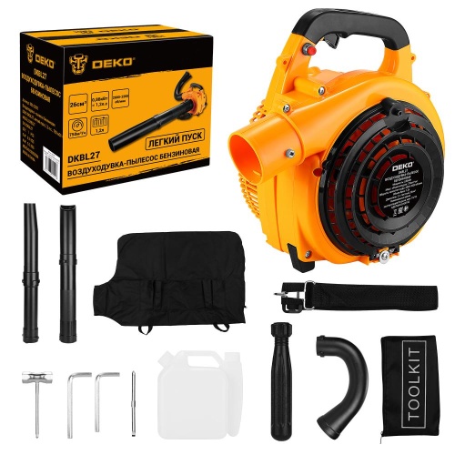 Воздуходувка - пылесос бензиновая DEKO DKBL27, легкий пуск, 1,2 л.с.,  750 м3/ч купить в Москве с доставкой по всей России | ProtosMarket.ru