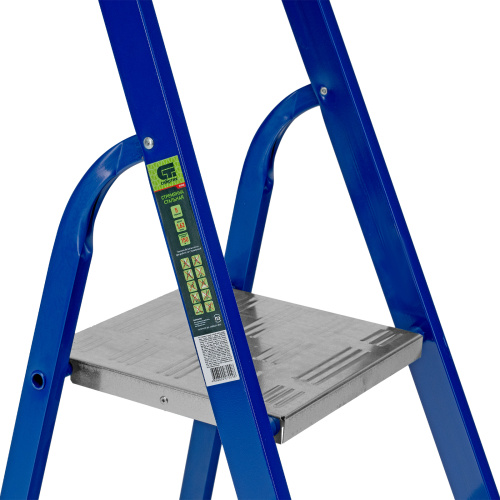 Стремянка, 5 ступеней, стальной профиль, алюминиевые ступени Сибртех купить в Москве с доставкой по всей России | ProtosMarket.ru