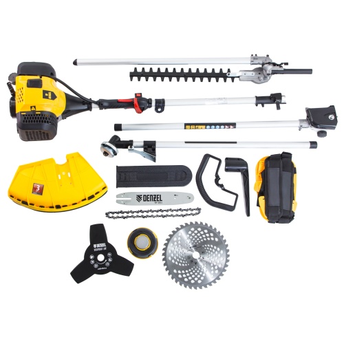 Триммер бензиновый мультифункциональный DGT-52S-MAX, 52 см3, разъёмная штанга Denzel купить в Москве с доставкой по всей России | ProtosMarket.ru